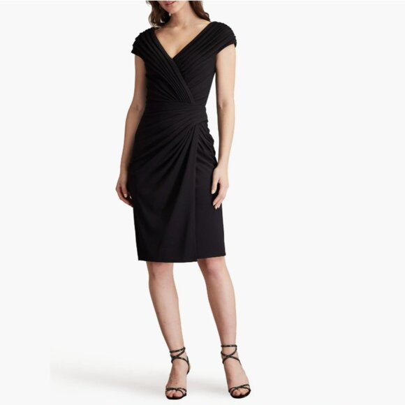 Tadashi Shoji Dresses & Skirts - Tadashi Shoji Pleated Crepe Sheath Dress (XL)